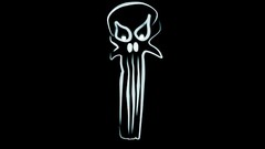 Black dark drawings skulls minimalistic