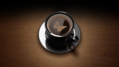 Black dark foam Butterflies coffee brown plates Tables