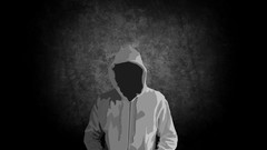 Black dark Men abstract lonely hoodies