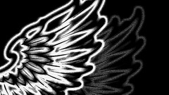 Black dark mosaic wings desing digital art