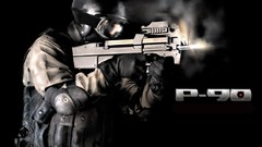 Black dark P90 Assault Rifle