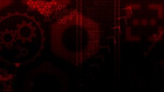 Black dark red Technology