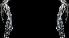 Black dark statues angels