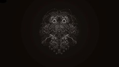 Black dark Techno abstract black background lines skulls 