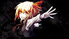 Black dark tie black background grin schoolgirls bows blondes 