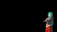 Black dark white light woman Anime bra