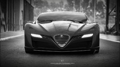 Black design tuning cars Alfa Romeo GTS Alfa Romeo 12C GTS 