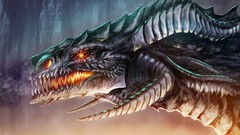 Black Dragons portraits fantasy art