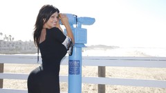 Black dress denise milani cleavage huge boobs