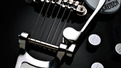 Black electric guitars oldschool