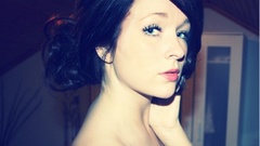 Black eyes woman lips faces