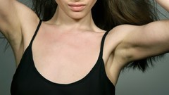 Black eyes woman lips faces long hair brunettes models boobs 