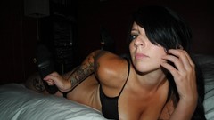 Black faces tattoos bikini