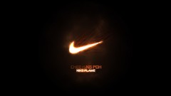 Black fire Nike logos