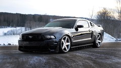 Black Ford Shelby muscle cars mustang gt GT 500 Supersnake 