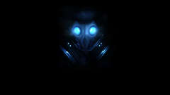 Black gas masks black