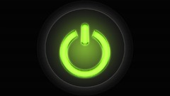 Black Green black background power button