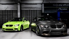 Black Green cars BMW bmw m3