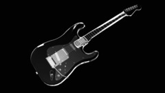 Black guitars black background