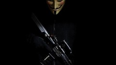 Black Guns pirates Legion masks Anonymous Expect us