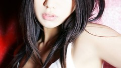 Black hair lingerie boobs