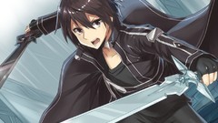 Black hair open mouth kirigaya kazuto sword art online