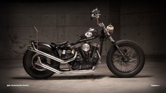 Black harley Harley-Davidson motorbikes