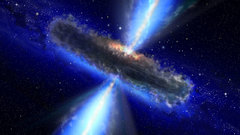 Black hole quasar Space