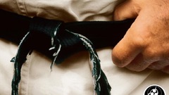 Black karate martial arts