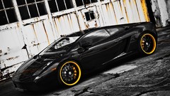 Black lamborghini gallardo Three Sixty Forged