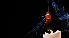 Black light smoke Candles lines candlelight