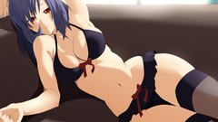 Black lingerie arms raised