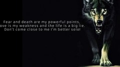 Black love death white point Wolves points Powerful F.E.A.R.