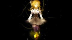 Black mahou shoujo madoka magica tomoe mami Simple Background