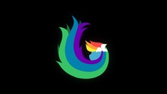 Black mane black background background firefox rainbow dash 