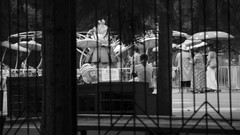 Black Men white warning hats