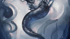 Black mermaids artwork sakimichan