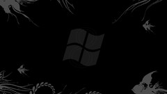 Black microsoft windows 7 logos microsoft windows