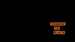 Black minimalistic orange