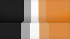 Black minimalistic white orange