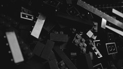 Black monochrome minimalistic Legos