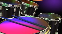 Black Music multicolor Drum Set drum kit