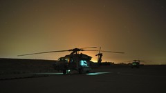 Black night military Helicopters