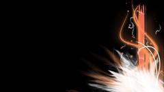 Black orange abstract