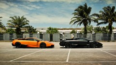 Black orange lamborghini murcielago Lamborghini Murciélago 