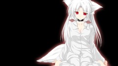 Black Photoshop collar white hair red eyes Ribbons pajamas 