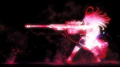 Black pink woman neon 3d Rifles neon art