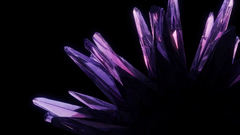 Black purple crystals lilac