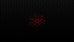 Black red black background hexagon