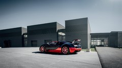Black red cars bugatti veyron Bugatti Veyron Grand Sport